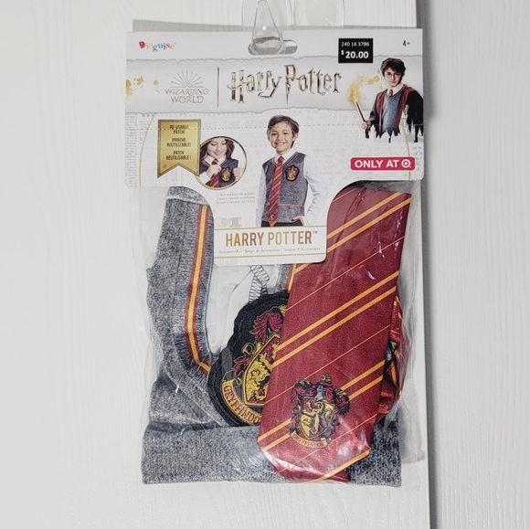 Harry Potter Costume, Accessory Kit, Vest, Tie & Badge Kids One Size - Picture 1 of 3